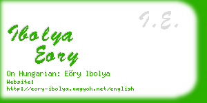 ibolya eory business card